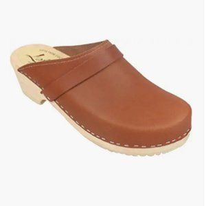 Lotta From Stockholm Swedish Clogs Tan Leather Women's Size 42/10